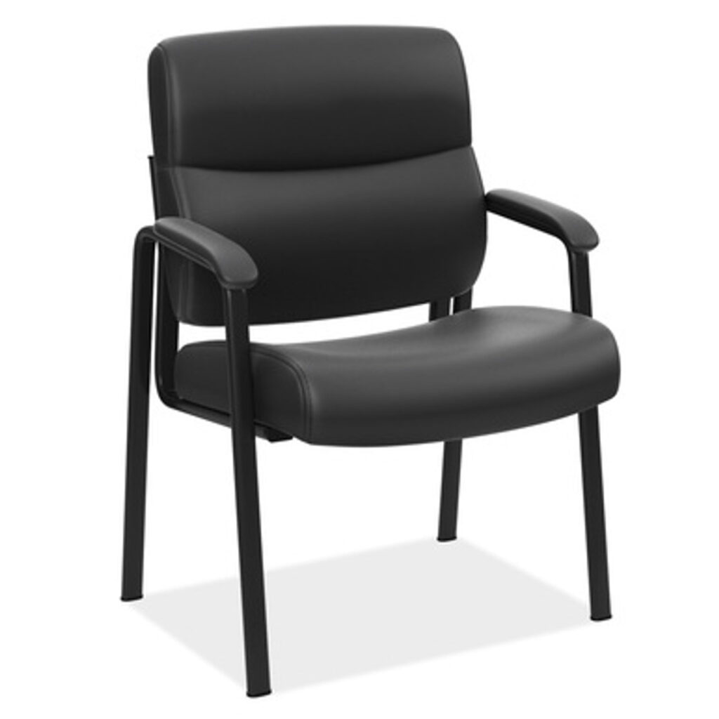 769A OfficeSource Ebony Collection Guest Chair With Black Frame for ...