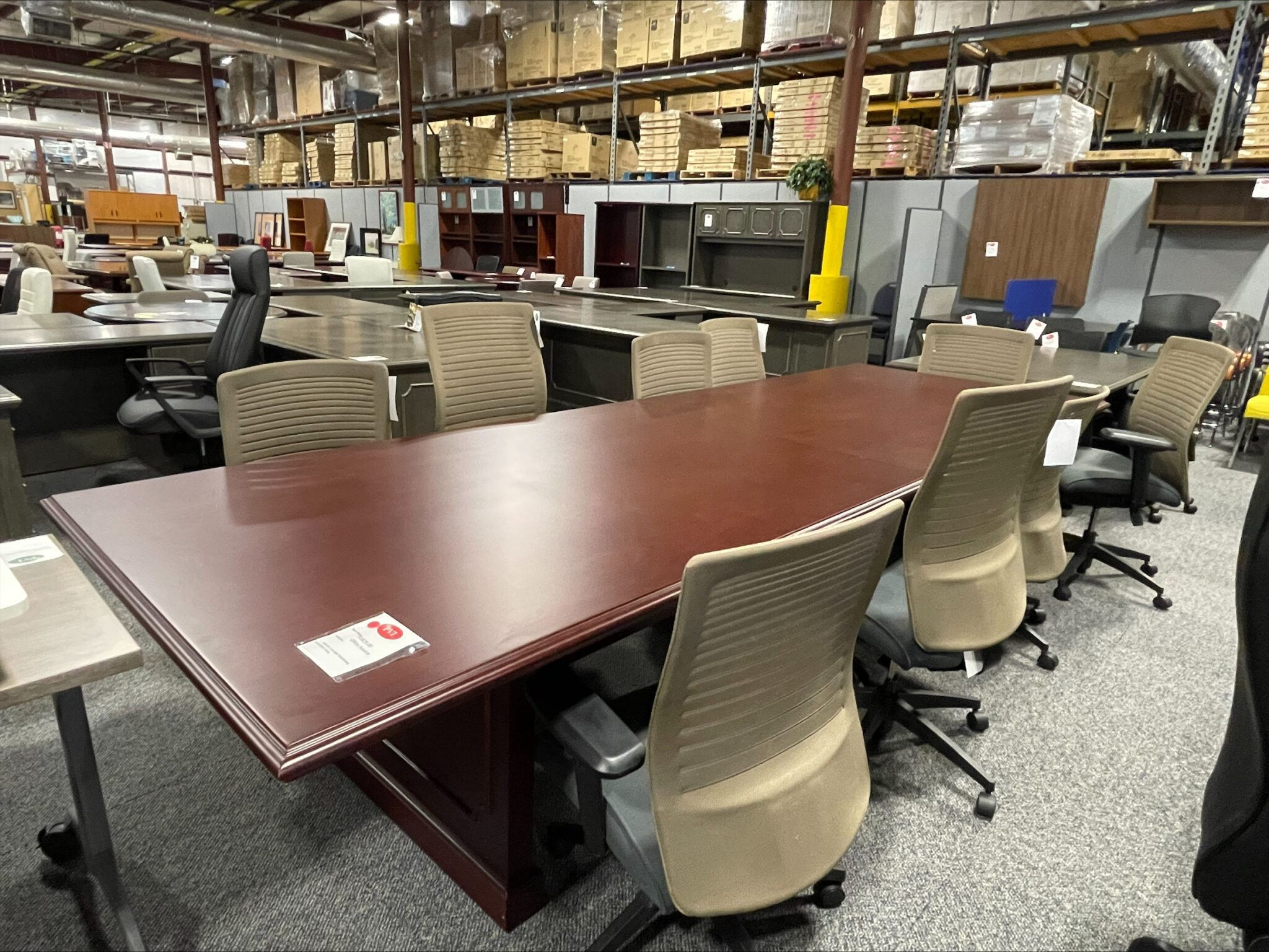 998 OfficeSource 48"x144" Abbey Traditional Conference Table for Sale