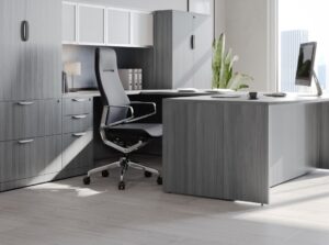 muted colors and grays have trended from home design to office