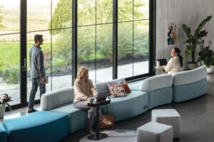 prioritizing health social distancing office design trends