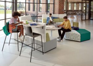 study space furniture at a school