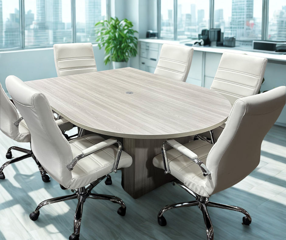 Black And White Modern Fashion Office Furniture meeting table with chairs