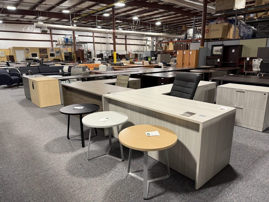 counters and stools at the office furniture showcase at PVI in frederick